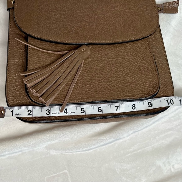 BORSE IN PELLE • Genuine Leather • Made In Italy • Crossbody Purse • Brown/Tan - Picture 11 of 16